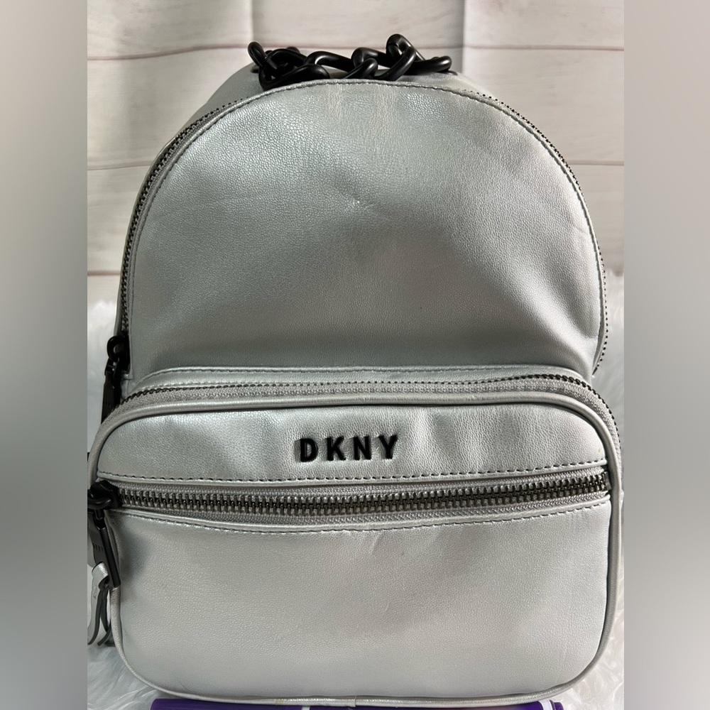 Dkny Mini Abby Silver Backpack - image 3